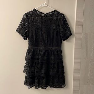 black crochet dress